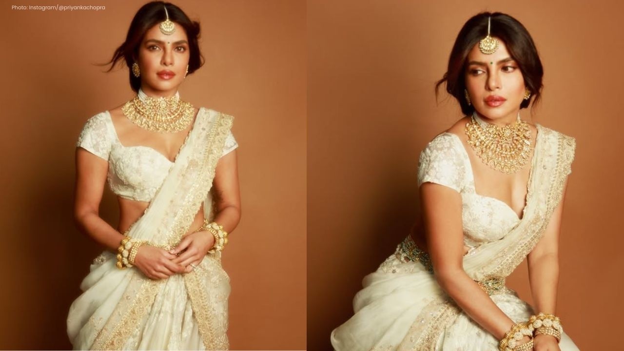 Priyanka Chopra Radiates Grace in White Lehenga at Varanasi Event