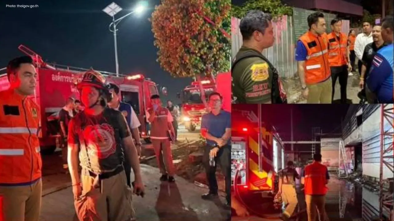 Deputy Minister Commends Response at Bangna Factory Blaze