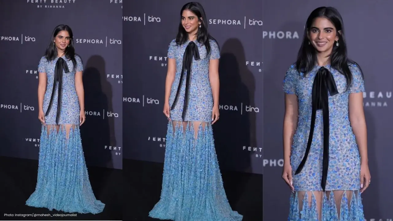 Isha Ambani Stuns in Dior Gown at Fenty Beauty Launch Event