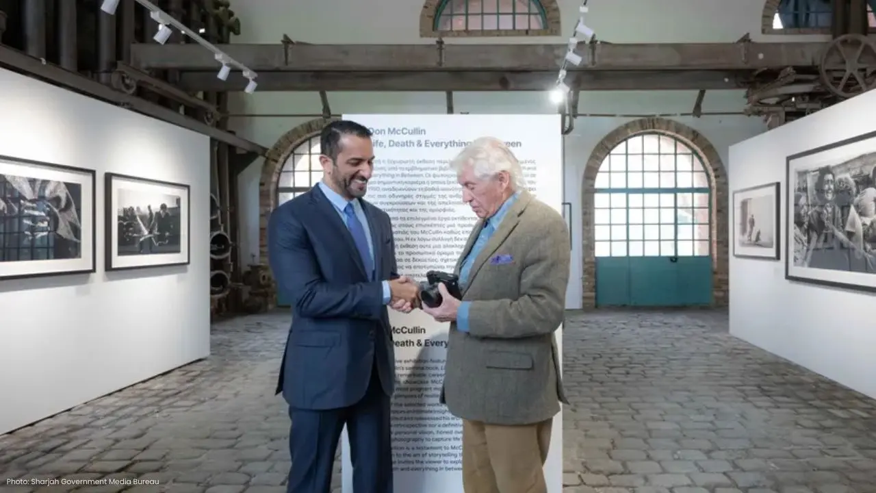 Sheikh Sultan Opens Don McCullin Life Death Photo Exhibition in Athens
