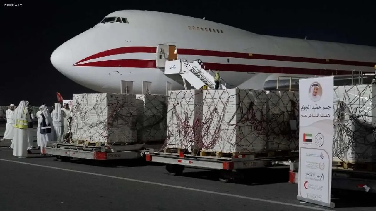 UAE Humaid Air Bridge Sends 600 Tonnes Aid to Gaza