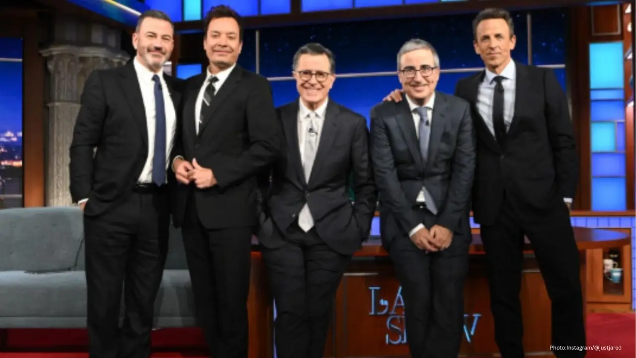 Late-Night Titans Take Jabs at Trump on Colbert's Show