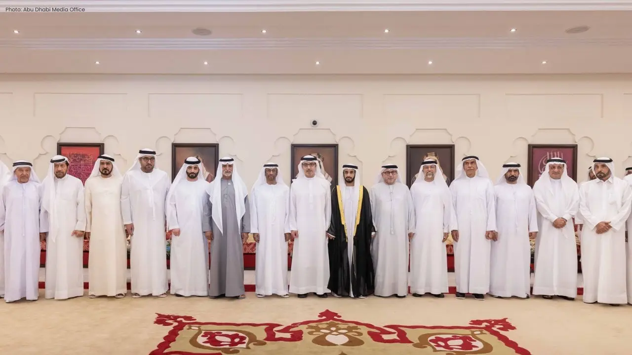 Hazza bin Zayed Attends Wedding Reception in Abu Dhabi