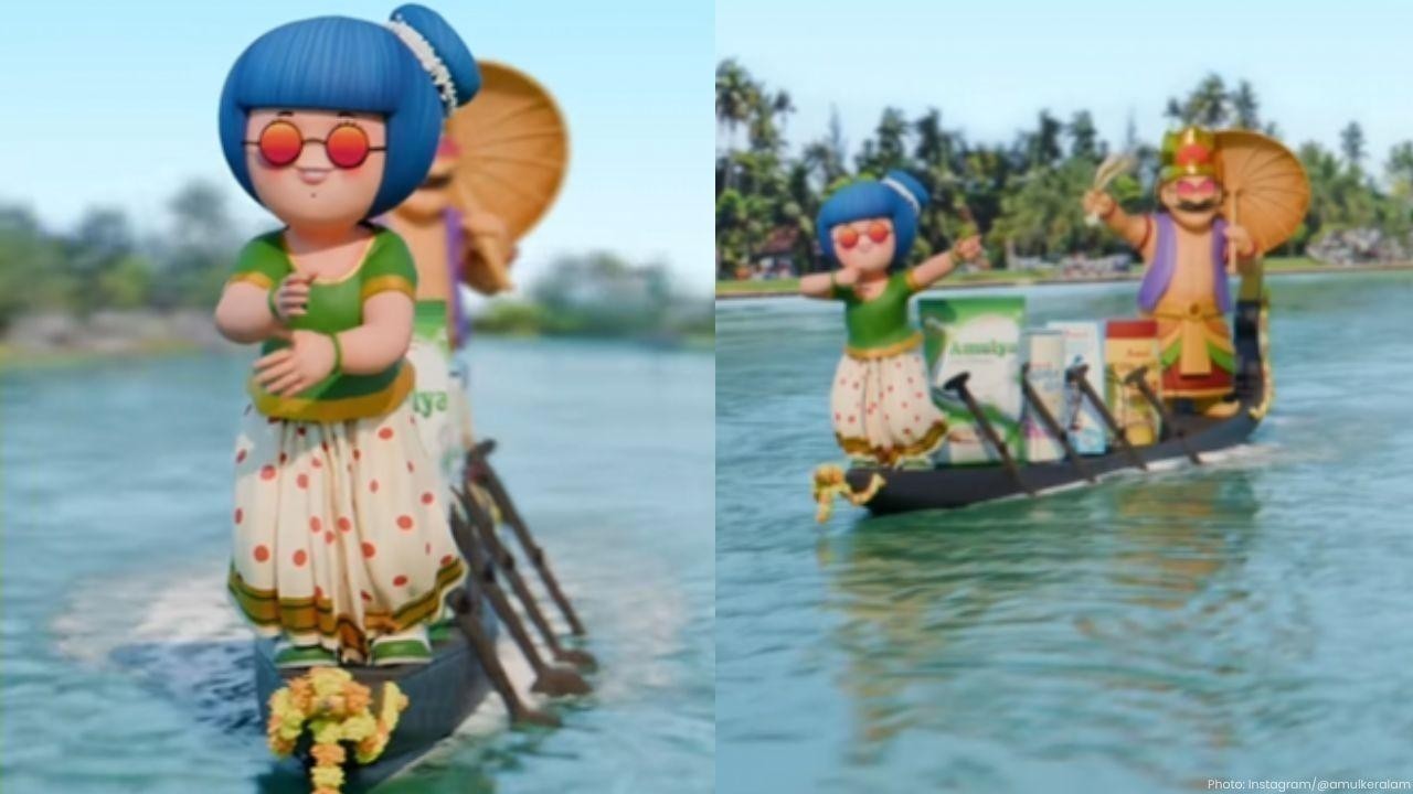 Amul Girl Farms Aura In Viral Onam 2025 Celebration