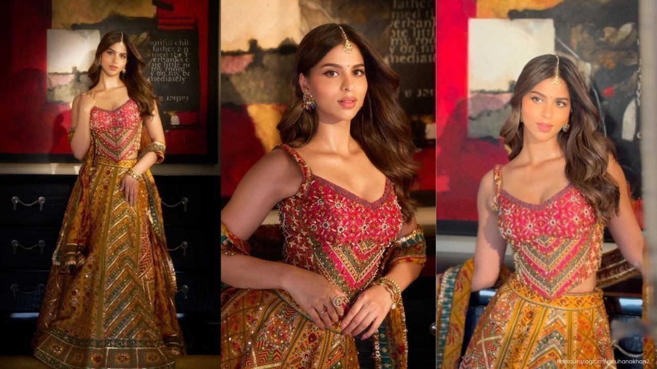Suhana Khan Stuns in Bright Yellow Lehenga This Diwali