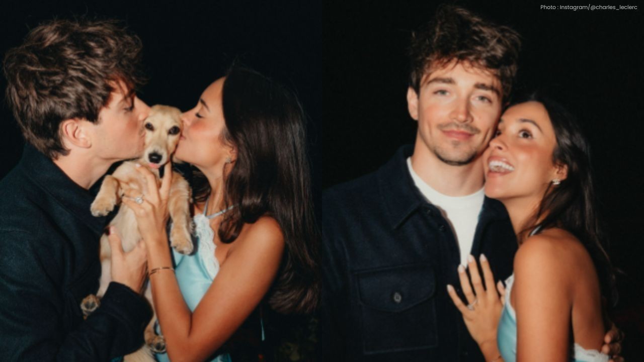 Charles Leclerc Gets Engaged to Alexandra Saint Mleux