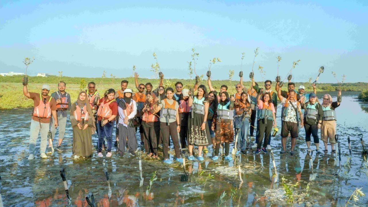 Hotpack Employees Plant Mangroves at Al Zora to Support UAE Green Vision