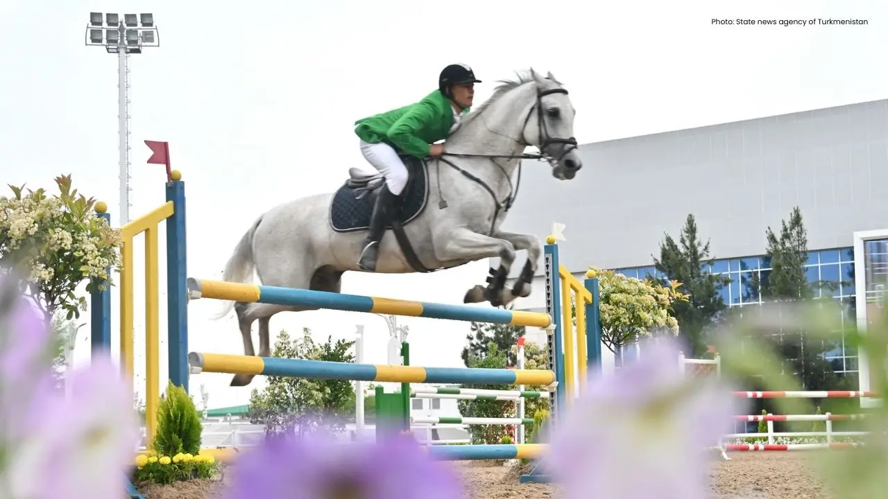 Exciting Show Jumping Competition in Ashgabat Celebrates Turkmen Horse Day