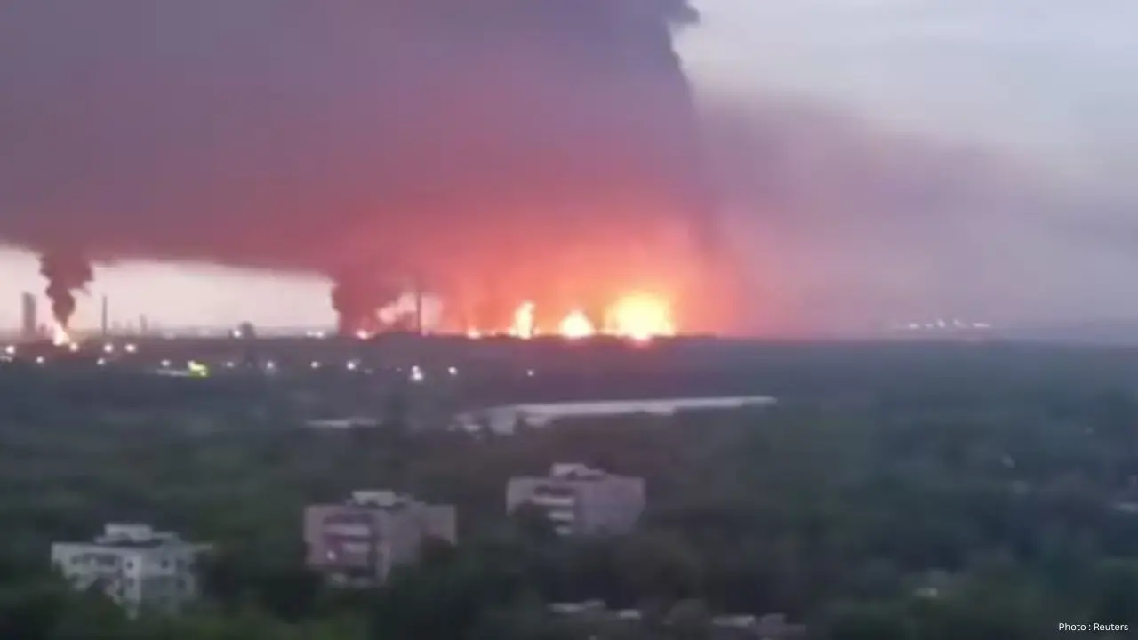Ukrainian Drones Hit Russian Refinery in Ryazan