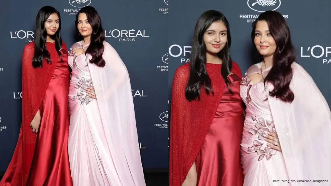 Aishwarya Rai and Aaradhya Shine at Cannes Awards Night